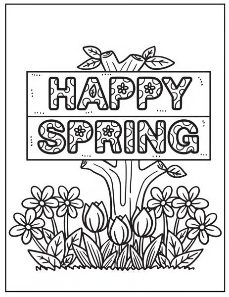 Spring Fun Coloring Book