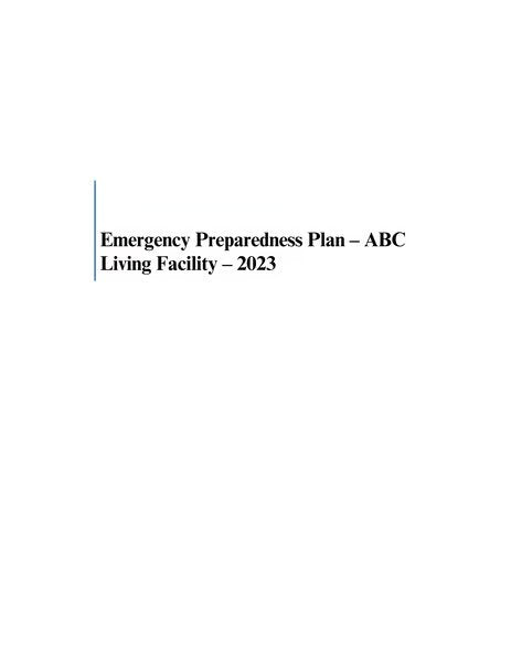Emergency Preparedness Plan