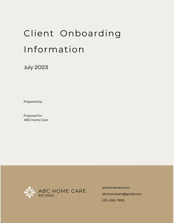 Client Information Sheet