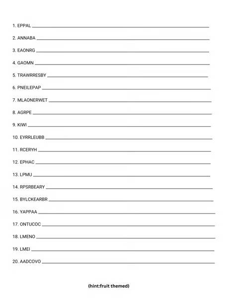 Word Scramble book