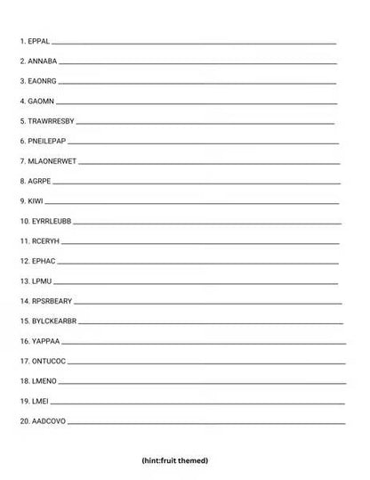 Word Scramble book